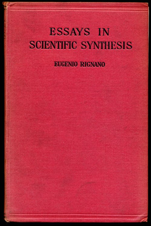 ESSAYS IN SCIENTIFIC SYNTHESIS