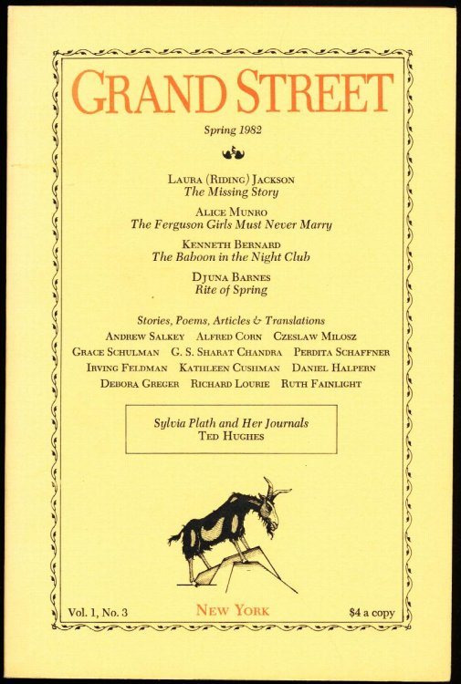 GRAND STREET Spring 1982, Vol. 1. No. 3