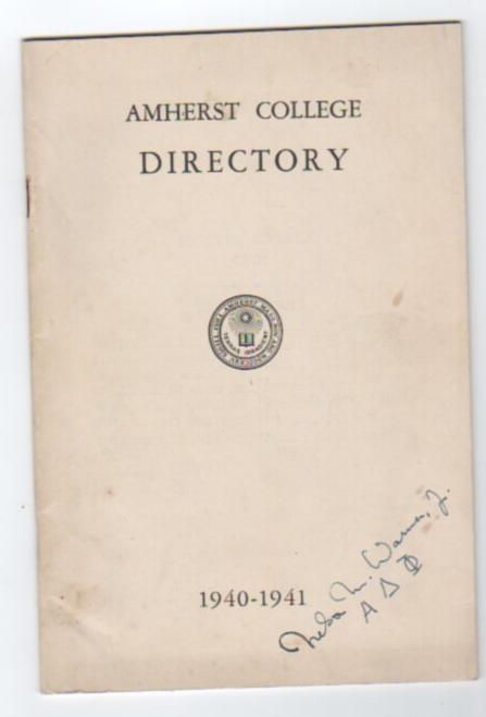 Amherst College Directory 1940-1941
