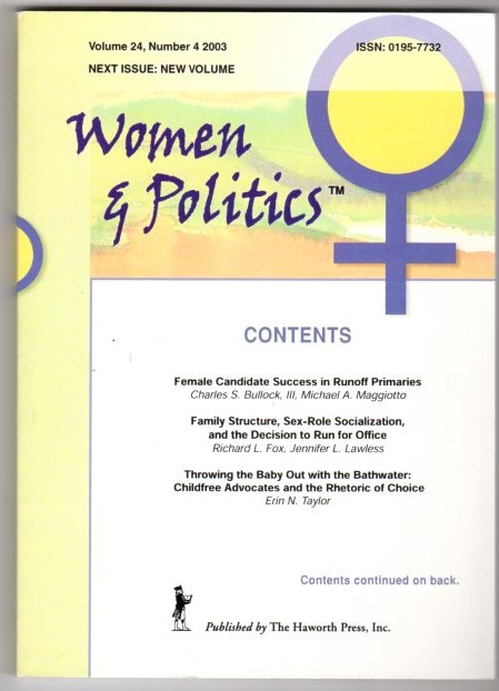 Women & Politics Vol 24, Number 4