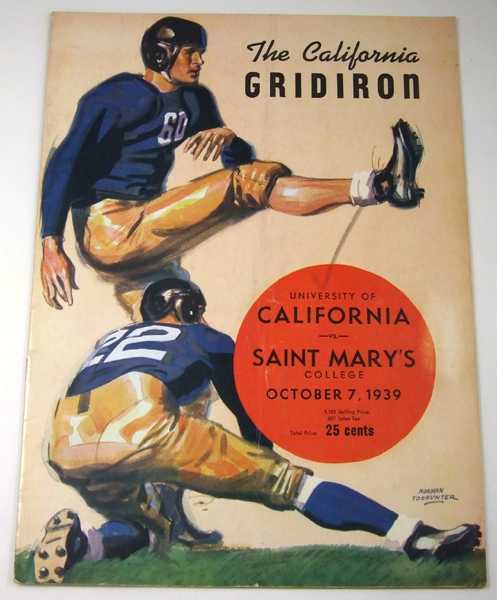 The California Gridiron: University of California vs. Saint Mary's, October 7, 1939 (Football Program)
