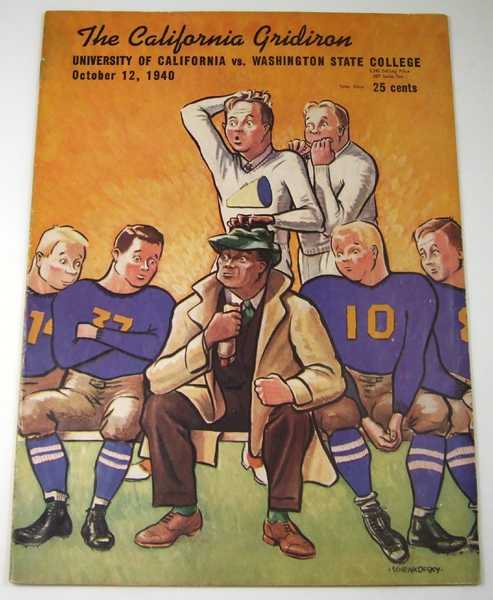 The California Gridiron: University of California vs. Washington State College, October 12, 1940 (Football Program)