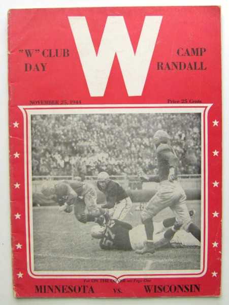 University of Wisconsin vs. Minnesota (Football Program, November 25th, 1944)
