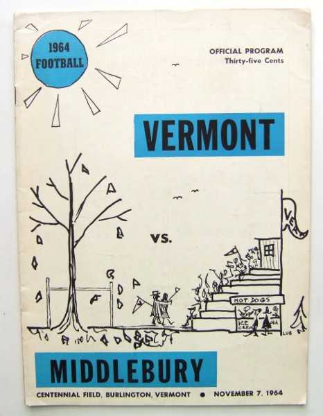 Vermont vs. Middlebury (Football Program, November 7th, 1964)