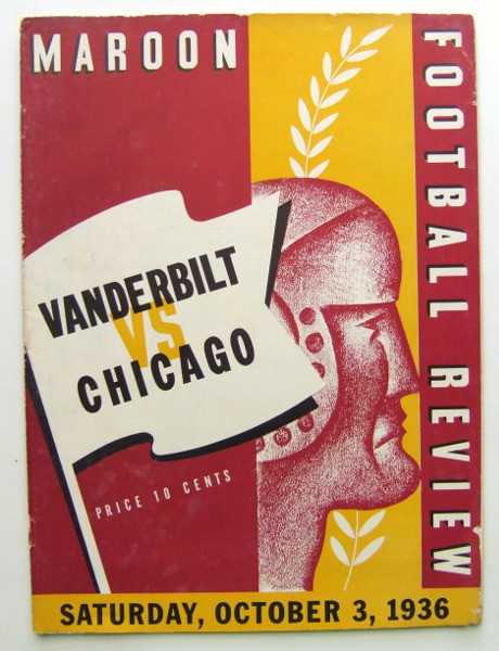 Vanderbilt vs. Chicago (Football Program, October 3, 1936)