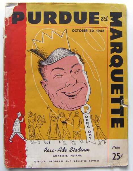 Purdue vs. Marquette (Football Program, October 30th, 1948)