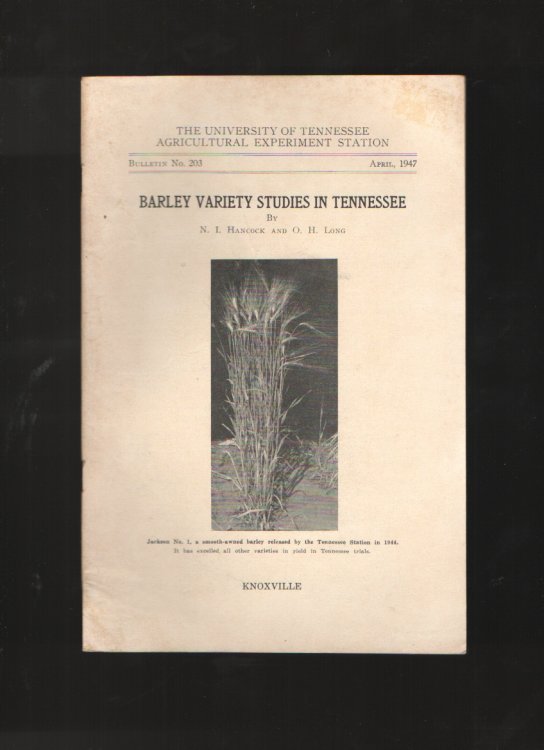 Barley variety studies in Tennessee