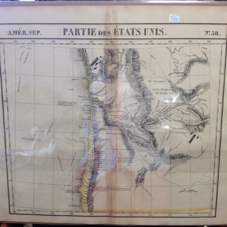Atlas Universel De Geographie, Physique, Politique Et Mineralogique North America - Map of Western and Southern Oregon Territory (Partie Des Etats Unis)