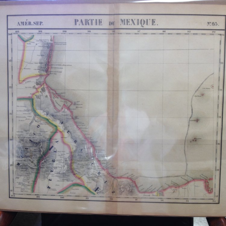 Atlas Universel De Geographie, Physique, Politique Et Mineralogique North America - Map of Southeastern Mexican Coast (Partie Du Mexique)