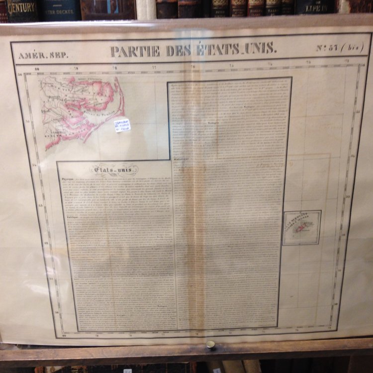 Atlas Universel De Geographie, Physique, Politique Et Mineralogique North America - Map of the Jamestown, VA and Washington D. C. Area (Partie Du Etats Unis)