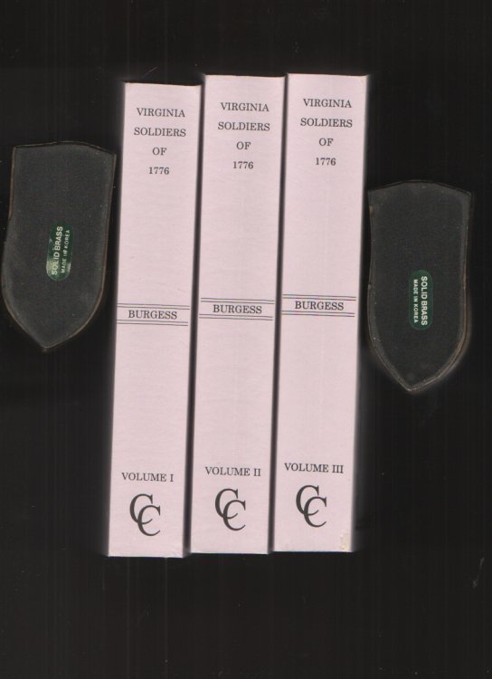 Virginia Soldiers of 1776 Compiled from documents on file in the Virginia Land Office, together with material found in the Archives Department of the . State Library, and other reliable sources