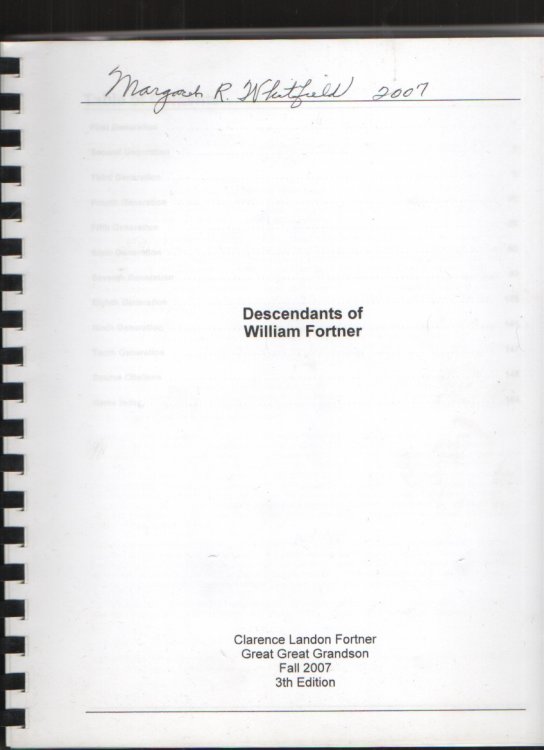 Descendants of William Fortner