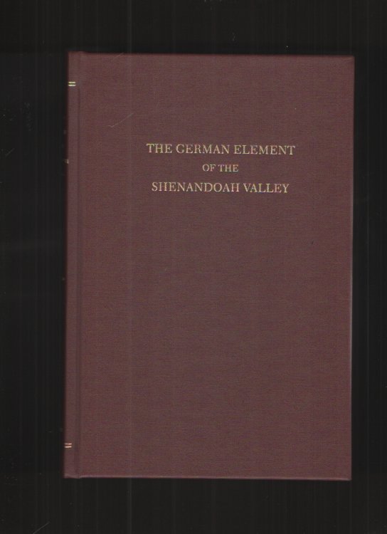 The German Element of the Shenandoah Valley