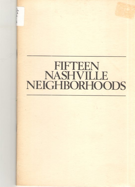 Fifteen Nashville Neighborhoods (TN)