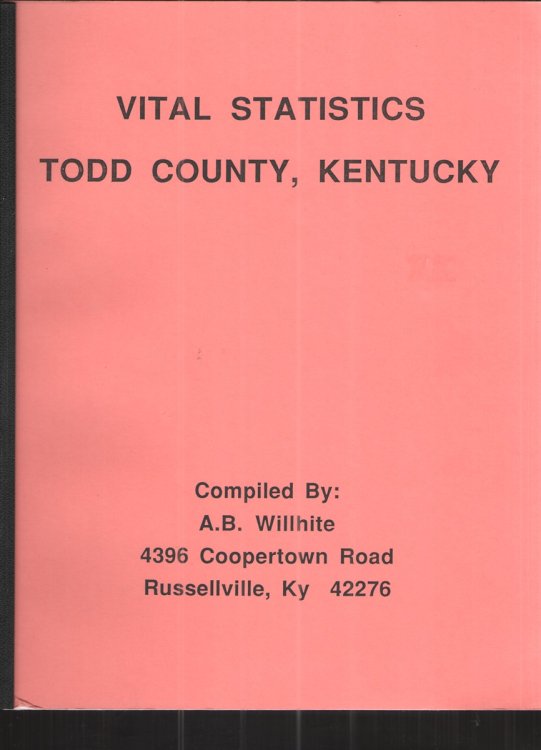 Vital Statistics of Todd County, KY