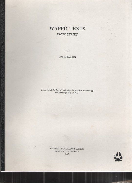 Wappo Texts First Series