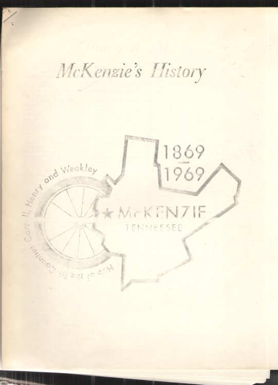 Mckenzie's History 1869-1969