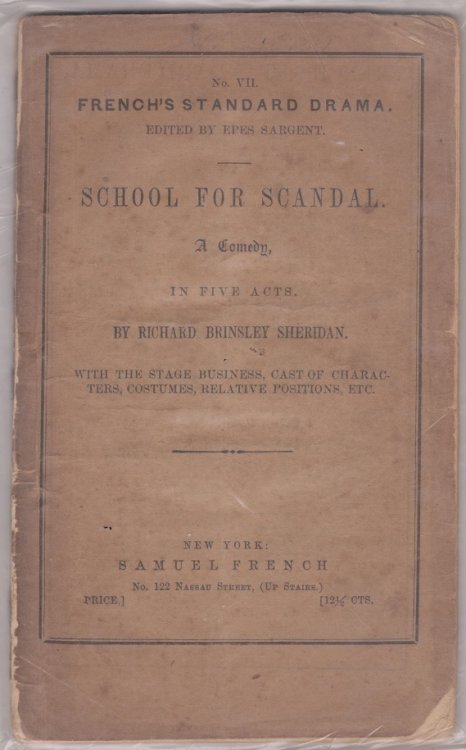 School For Scandal: A Comedy