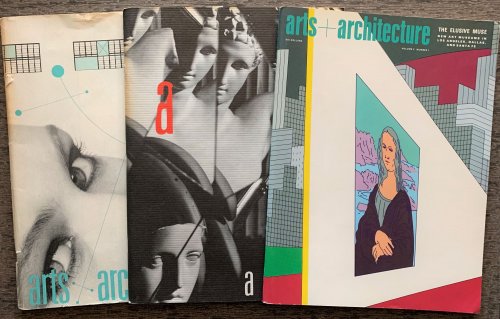 [3 Issues] Arts + Architecture Magazine, Volume 2 No. 1, The Elusive Muse; No. 2, 50's Design: A Continuing Tradition; No. 3, Surrealism Symbolism.