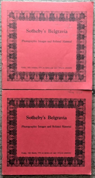 [2 items] Sotheby's Belgravia, Photographic Images and Related Material.