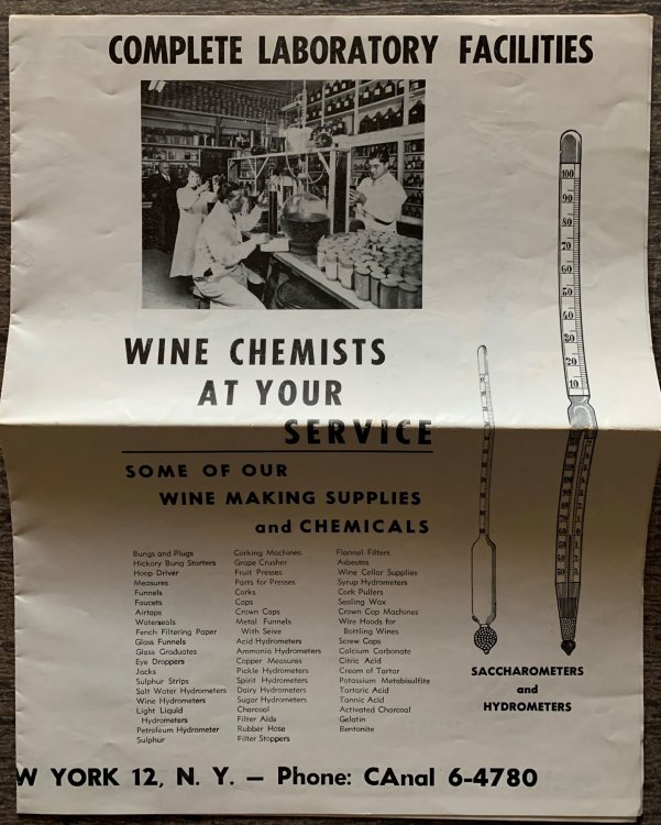Milan Laboratory, Complete Laboratory Facilities, Wine Chemists at Your Service. Some of our Wine Making Supplies and Chemicals.