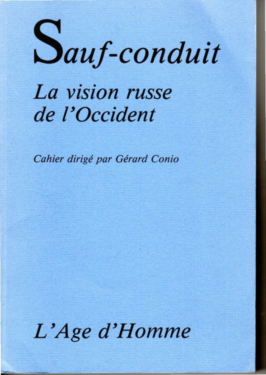 La Vision Russe De L'Occident.