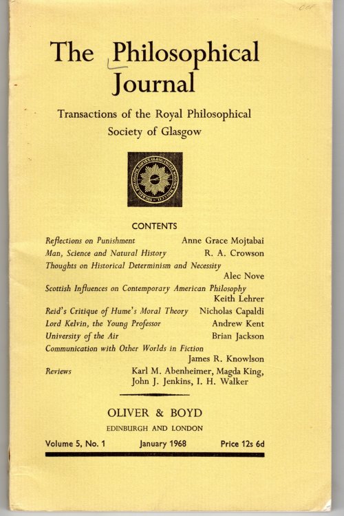 The Philosophical Journal. Transactions of the Royal Philosophical Society of Glasgow
