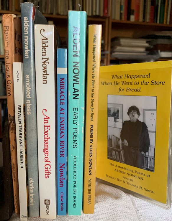 [7 Titles, Including]: Playing the Jesus Game; between Tears and Laughter; Smoked Glass; an Exchange of Gifts; Miracle At Indian River; Early Poems; What Happened when He Went to the Store for Bread. [What Happened, with a Matching Cassette the Astonishing Poems of Alden Nowlan Read by Robert Bly & 