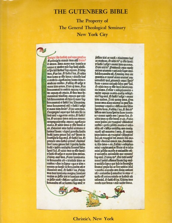 The Gutenberg Bible. The Property of the General Theological Seminary, New York City