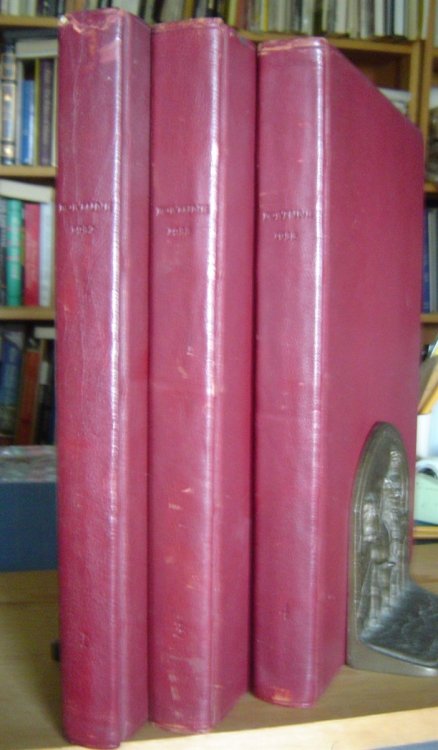 Nine Issues of Fortune Magazine, June 1932 to June 1933. [In Three Custom Full Leather Bindings]