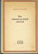 Uber Schonheit von Schrift und Druck [On the Beauty of Writing and Printing]