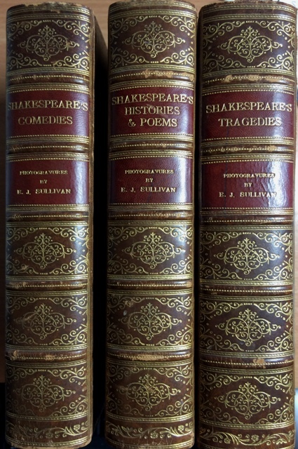 Shakespeare's Tragedies, Comedies, Histories & Poems. Three Volumes Complete.