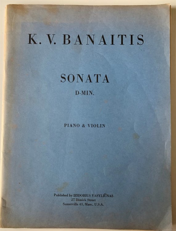 Sonata, D-Min., Piano & Violin.