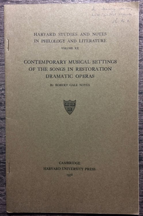 Contemporary musical settings of the songs in Restoration Dramatic Operas.