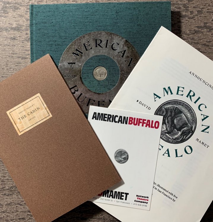 American Buffalo. With five wood engravings by Michael McCurdy. Accompanied by The Cabin, essay by Mamet.