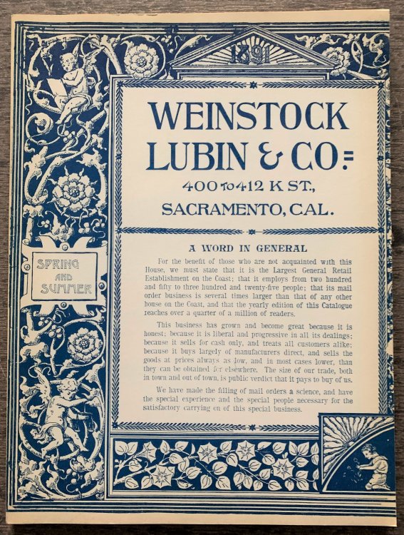 1891 Edition of, The Weinstock Lubin Co. Catalog. Introduction by James E. Henley, Kathryn Gaeddert Teichroew.