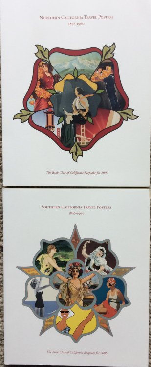 [2 volumes]. Southern California Travel Posters, 1896-1965 [together with] Northern California Travel Posters, 1896-1960.