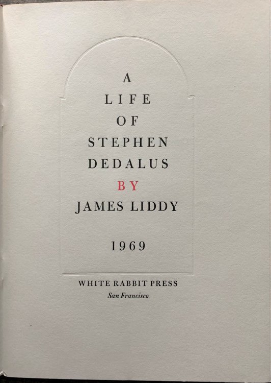 A Life of Stephen Dedalus.