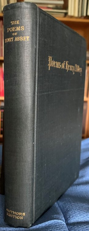 The Poems of Henry Abbey [with holograph letter by the author].