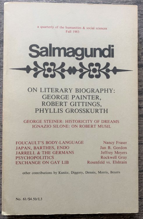 Salmagundi: No. 61, Fall 1983.