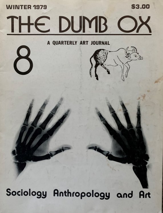 Double Ox, A Quarterly Art Journal: Volume 8 cover title: Sociology, Anthropology, and Art.