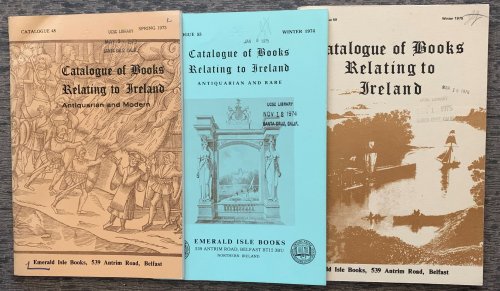 [20 volumes] Catalogue of Books Relating to Ireland 1973- 1997.