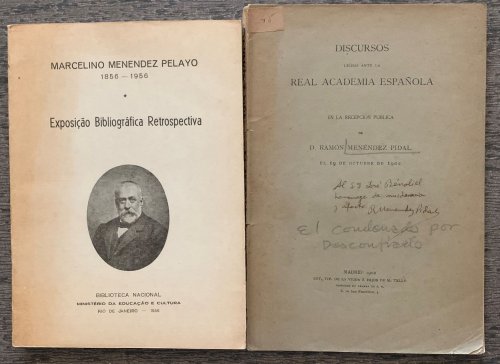 Catalogo da exposic do bibliografica comemorativa do primeiro centenario do nascimiento de Marcelino Menendez Pelayo.