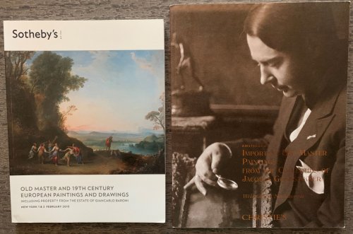 [Two Items] Old Master and 19th Century European Paintings and Drawings, Including Property from the Estate of Giancarlo Baroni, 2013; [together with] Important Old Master Paintings from the collection of Jacques Goudstikker, 2007.