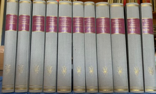 Annales typographici ab artis invent origine ad annum MDCLXIV. [11 vols., complete].