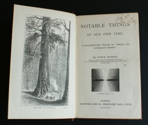 "Notable Things. A supplementary volume of ""things not generally known."""