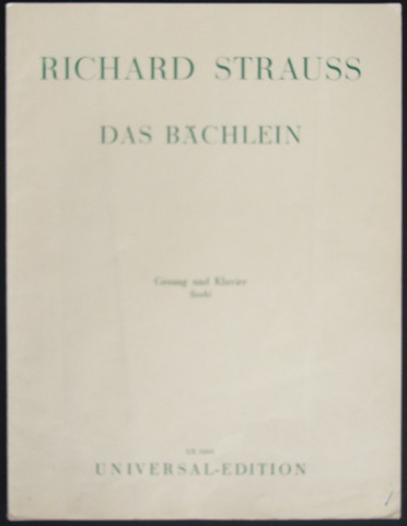 Das Bachlein. Gesang und Klavier (hoch).