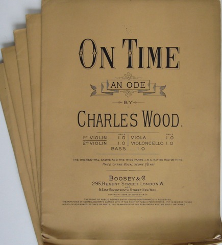 On Time. An Ode by Charles Wood. String Parts.