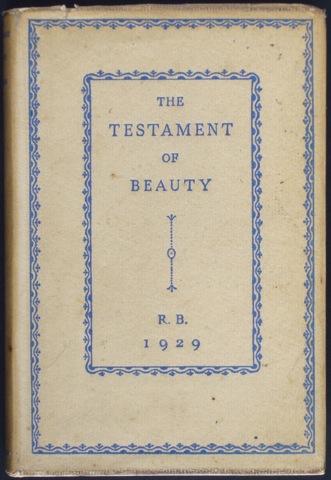 The Testament of Beauty. A poem in Four Books