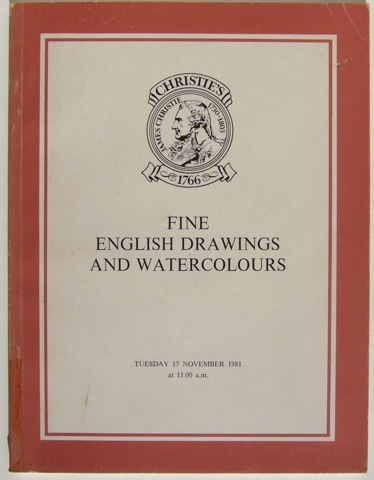 Fine English Drawings and Watercolours. Tuesday 17 November 1981